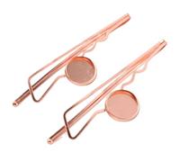 10pcs 12mm Inner Size Copper Material Hairpin Hair Clips Cabochons Blank Base Setting Cameo DIY Jewelry Making(Color-12)