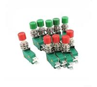 10pcs 12mm Latching Push Button Switch SPDT Momentary Red Green Stainless Steel for Car for horn Doorbell 15A