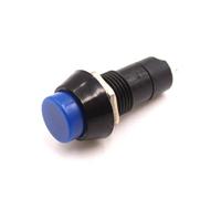 10pcs 12mm Round Push Button PBS-11A Self Lock Latching/PBS-11B Momentary Non-lock 2Pin Switch 3A 150V(Blue,PBS-11B Momentary)