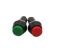 10Pcs 12mm Self-locking Push button Switches PBS-11A 2Pin Round OFF- ON Push Button Switch 3A /125VAC 1.5A/250VAC Switch IDGTTLDF(10Pcs Green)