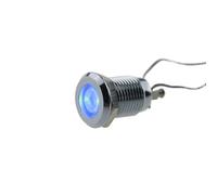 10PCS 12MM Waterproof LED Metal Indicator 3/6/12V/24/110/230V Red Green Blue Yellow White(Blu,12MM-110-230V)