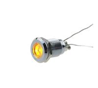 10PCS 12MM Waterproof LED Metal Indicator 3/6/12V/24/110/230V Red Green Blue Yellow White(Giallo,12MM-12-24V)