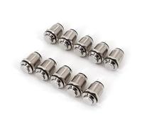 10Pcs 12mm Waterproof Metal 2Pin Momentary 1NO Raised SPST Push Button Switch BIANMTSW