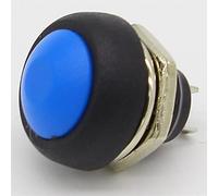 10PCS 12mm Waterproof Momentary Push Button Switch Off-(ON) Self Return (Color : Red)(Blue)