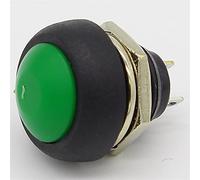 10PCS 12mm Waterproof Momentary Push Button Switch Off-(ON) Self Return (Color : Red)(Green)