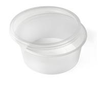 10PCS 12oz ROUND PLASTIC CONTAINERS WITH SNAP-ON LIDS | TRANSPARENT FOOD GRADE BPA FREE | REUSABLE MICROWAVE FREEZER DISHWASHER SAFE | IDEAL FOR SAUCES ETC | RESTAURANTS TAKEAWAYS HOME KITCHENS