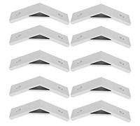 10pcs 135 Degrees Aluminum Alloy Bracket Angle Connector Bracket, Bracket Angle Aluminum Alloy Corner Braces Bracket Connector for Connecting Aluminum T Slot Frames, Silver