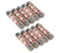 10Pcs 13AMP Domestic Fuses, Reliable Cartridge Fuses Holders, Top Protection 240V Household Mains 6.3mm Ceramic Tube Cartridge Fuse Plug for Electrical Safety (10 Pcs)
