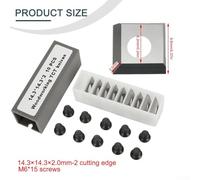 10pcs 14.3mm Carbide Cutter Insert 25-499 for 25-130h,20-600h, 25-131h 40700H-For CT