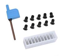 10pcs 14mm Square Carbide Inserts for Lathe Turning Toolholding, Solid Alloy Four-Sided Planer with 30° Cutting Angle, Straight For Edge for