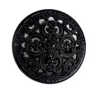 10Pcs 15-25mm Hollow Metal Buttons DIY Garment Decoration Buckle Sewing Accessories for Suit, Clothes, Coat, Shank Button, Black, 20 mm