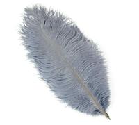10PCS 15-60cm White Ostrich Feathers Wedding Party Table Centerpieces Accessories Plumas Decorativas Ostrich Feather DIY Crafts-Grey-55-60cm