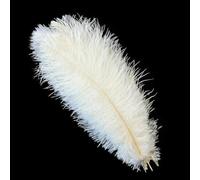 10PCS 15-60cm White Ostrich Feathers Wedding Party Table Centerpieces Accessories Plumas Decorativas Ostrich Feather DIY Crafts-White-45-50cm