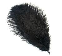 10PCS 15-60cm White Ostrich Feathers Wedding Party Table Centerpieces Accessories Plumas Decorativas Ostrich Feather DIY Crafts-Black-55-60cm