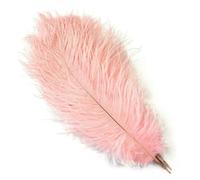 10PCS 15-60cm White Ostrich Feathers Wedding Party Table Centerpieces Accessories Plumas Decorativas Ostrich Feather DIY Crafts-Light pink-15-20cm