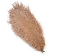 10PCS 15-60cm White Ostrich Feathers Wedding Party Table Centerpieces Accessories Plumas Decorativas Ostrich Feather DIY Crafts-Brown-15-20cm