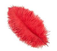 10PCS 15-60cm White Ostrich Feathers Wedding Party Table Centerpieces Accessories Plumas Decorativas Ostrich Feather DIY Crafts-Red-45-50cm
