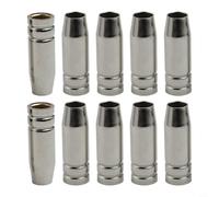 10pcs 15AK MB15 MIG MAG Welding Torch Conical Nozzle Cup Gas Nozzle for MB-15AK, Brass Nickel Plated, Diameter 12mm 18mm