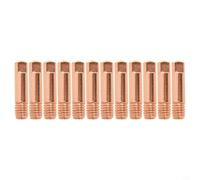 10pcs 15ak Mig Welding Torch Tip Plus Gas Nozzle Set Copper M6 X 24mm Replacement Tips in 0.8mm 1.0mm 1.2mm Sizes Durable Consumable for Parts (C)
