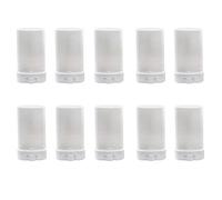10PCS 15ML 0.5Oz Plastic Empty Oval Deodorant Container Lipstick Balm Tubes for DIY Deodorant (White)