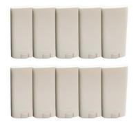 10Pcs 15ml/0.5oz White Plastic Empty Refillable Oval Deodorant Containers Lip Balm Lipstick Tube Twist-up Filling Stick Tubes Holder for DIY Crayon