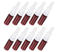 10pcs 15ml Nasal Spray Bottle, Fine Mist Plastic Container, 10.8x2.3x2.3cm | PET and PP Construction, Long Dip Tube, Protective Cap, for Saline Solution, Commuting or Home Use