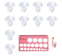 10pcs 15mm & 17mm Breast Pump Flange Insert, with Nipple Ruler and Soft Ruler Silicone Flange Insert Replacement for S1/S2/S9/S10/S12 Breast Pump Guard Breast Pump Accessories