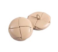 10Pcs 15mm - 25mm Colored Leather Button Coat Windbreaker Retro Woven Leather Decorative Button,Khaki,18mm