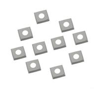 10pcs 15x15x2.5mm 4-Edge Square Carbide Inserts for Woodworking Lathe Planer Heads, Solid Carbide Replacement Blades Compatible with Byrd Systems