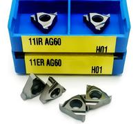 10PCS 16ER AG60 H01 16IR 11ER 11IR Carbide Inserts Thread Turning Tools Lathe CNC(11ER AG60 H01)