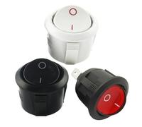 10PCS 16MM Diameter 2PIN RED white black ROUND Push Button rocker Switch ON/OFF boat power switches 3A/250V 6A/125V IDGTTLDF(10PCS White)
