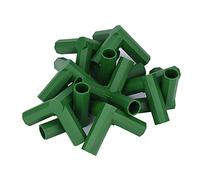 10PCS 16mm Greenhouse Frame Furniture Connectors Fitting Build Garden Framework Supports Cages Fruit Cages Netting Frames Fencing Building Connectors (Green 3-Way Corner)