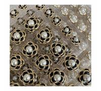 TAMUNI 10pcs 18/25mm Black White Camellia Metal Pearl Buttons for Sewing Pearl Shank Button Pearl Buttons for Cardigans Diy Sewing Accessory