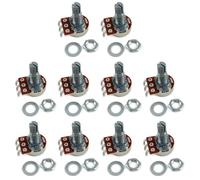 10PCS 18mm Metal Guitar Pots Musical Instrument Component Suitable For Precisions Sound Adjustment On Guitars And Basses Knurled Split Shaft Pots