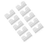 10pcs 18Teeth Ceramic Edge Carbon Coated Steel Pet Clipper Blade Dog Grooming Blade，Compatible For Andis ，Compatible For Wahl