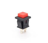 10pcs 1A 250V Momentary 2A 125V Push Button Switch 2Pin Metal Terminal Snap on Installation Red Green Blue Panel Mounting(R)