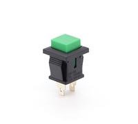 10pcs 1A 250V Momentary 2A 125V Push Button Switch 2Pin Metal Terminal Snap on Installation Red Green Blue Panel Mounting(G)