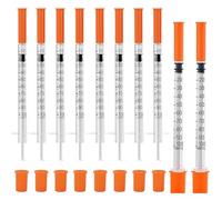 10Pcs 1ml 30G 8mm Distribution Measuring Tools Disposable Plastic Syringes Individually Packing for Liquid Distribution Plant Watering Cake Decoration