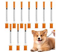 10PCS 1ml Syringe 30G*8mm Individually Sealed Multifunctional Measuring Feeding Pets Syringes with Cap,Lab Accessories,for Pet Feeding Liquid Separation
