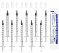 10Pcs 1ml Syringes with Cap Sterile Syringes for Colostrum Syringe 1ml for Use in Scientific Laboratories, Liquid Measurement, Pet Feeding, Glue Applicators, and Other Non-Medical Applications