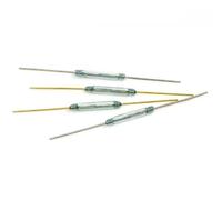 10PCS 2 * 14mm Normally Open Magnetic Reed Switch for Innovation Projects (Silver Foot - Green Tube)
