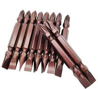 10pcs 2.5 inch (65mm) Length Magnetic 6.0mm PH2 Phillips Slotted Double End Screwdriver Bits