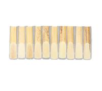10pcs 2.5 Strength Tenor Saxophone Reeds Replacement with Plastic Cases Bb Key Reeds for Beginners and Performers for Better Sound Quality