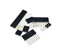 10PCS 2.54mm Single Row Female Long Pins 11mm Breakaway PCB Board Pin Header Socket Connector 1 * 2/3/4/6/8/10/15Pin(4P)