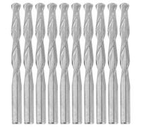 10pcs 2 Flute Spiral Router Bit for Wood, Tungsten Steel Milling Cutter, 3.175mm Shank CNC End Mill with 22mm Cutting Length for Clean Slot and Milling