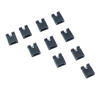 10pcs 2-pin Connectors 2 54mm Pin Pitch Solid Construction for Repeated Use Indented Design Improved Grip Suitable Electronic Projects