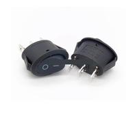 10PCS 2 Position 3 Pins Oval Rocker Switch Black ON-OFF AC 6A 250V 10A 125V For Kettle Button Switch IDGTTLDF