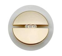 10Pcs 20/23/25mm Diamond Metal Buttons - Round Sewing Buttons for Cashmere Coat Suit,Gold,30mm