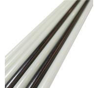 10pcs 20-Inch Black/White Fiberglass Rods - Lightweight Solid Fiberglass Bars for Kites and Agricultural Support(Black,2.0x500mm)