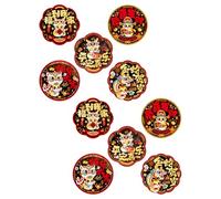 10Pcs 2025 Snake Year Glass Door Decal for Holiday Decoration Chinese New Zodiacs Festival Window Sticker Clings Snake Window Clings